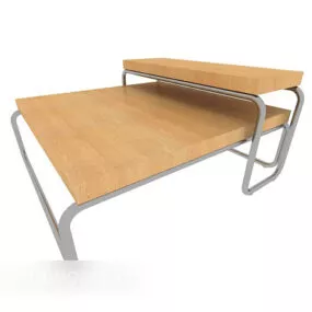 Yellow Modern Solid Wood Coffee Table 3d model