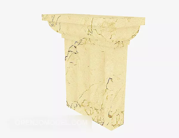 European Simple Antique Column 3d model