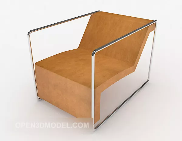 Curved Wave Lounge Chair 3d model