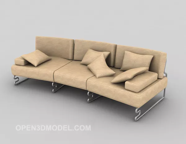 Round Seat With Cloth Covered 3d model