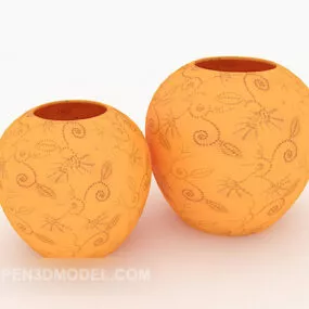 Yellow Pattern Set 3d model