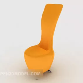 Yellow Personality Home Chair 3d model