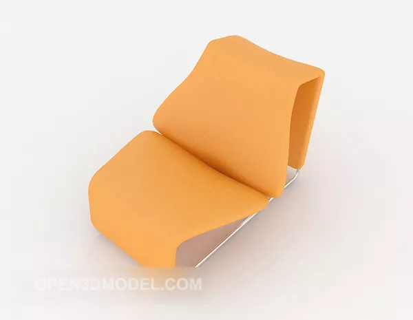 Yellow Stylized Home Single Sofa 3d model Yellow Stylized Home Single Sofa 3d model