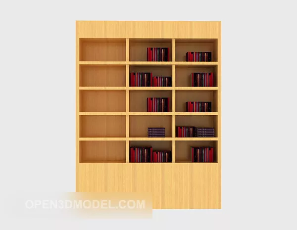 L Shape Bookcase 3d model