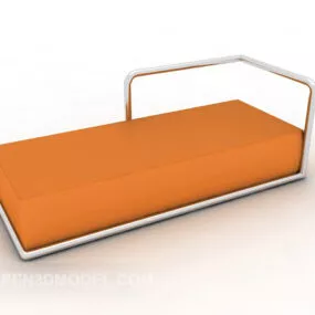 Yellow Orange Simple Sofa 3d model