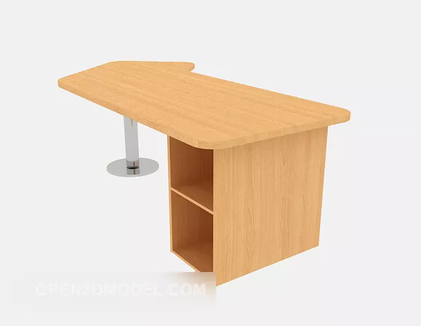 Yellow Simple Single Desk 3d model Yellow Simple Single Desk 3d model