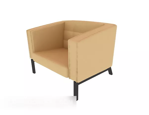 Yellow Single Lounge Chair 3d model Yellow Single Lounge Chair 3d model