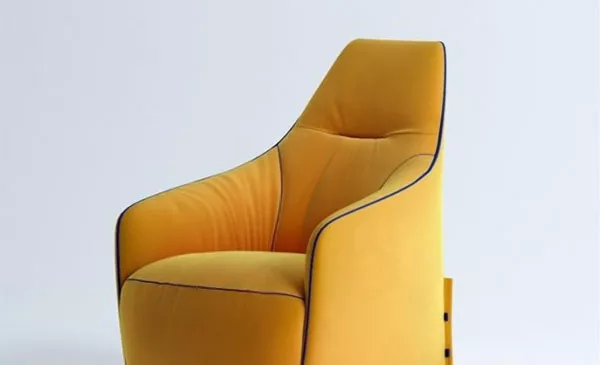 Yellow Fabric Sofa 3d model Yellow Fabric Sofa 3d model