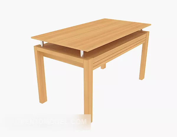 Yellow Solid Wood Coffee Table 3d model Yellow Solid Wood Coffee Table 3d model