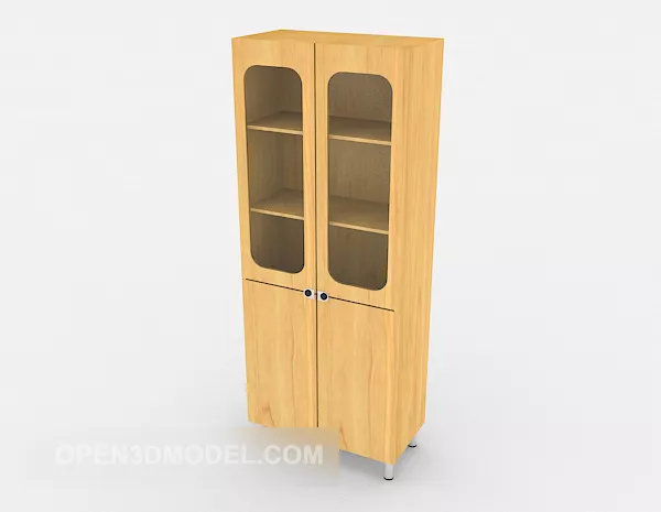 Yellow Solid Wood Cupboard 3d model Yellow Solid Wood Cupboard 3d model
