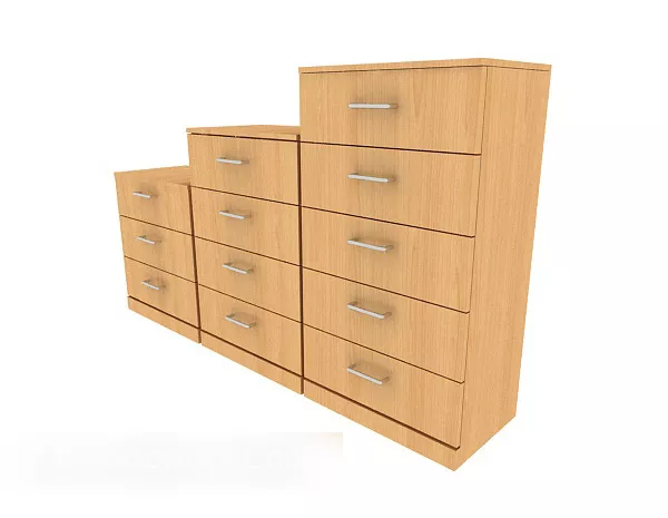 Modern Locker Nightstand 3d model