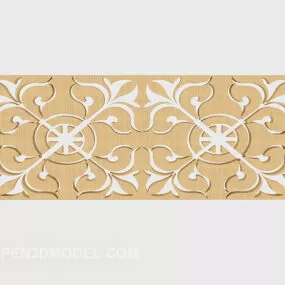 Yellow Solid Wood Partition 3d model