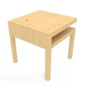 Yellow Solid Wood Table Coffee Table 3d model