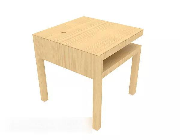 Yellow Solid Wood Table Coffee Table 3d model Yellow Solid Wood Table Coffee Table 3d model