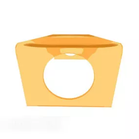 Yellow Transparent Coffee Table 3d model