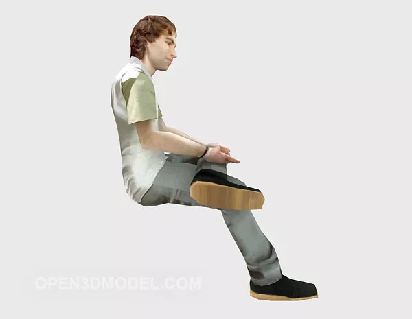 Young Men Sitting 3d model Young Men Sitting 3d model