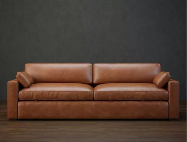Furniture Brown Leather Sofa 3d model Furniture Brown Leather Sofa 3d model