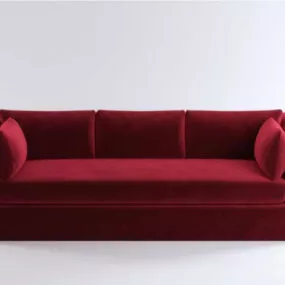 Furniture Red Sofa 3d model