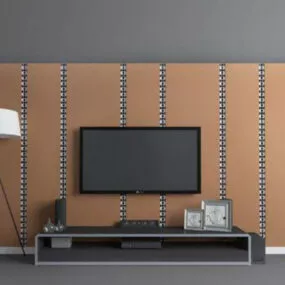 Wooden Wall Tv Cabinet 3d model
