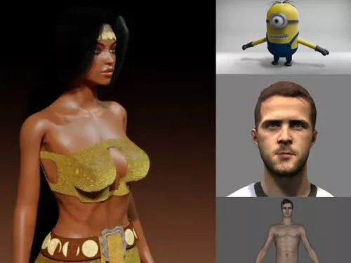 10 Blender Characters Free 3D Models Collection