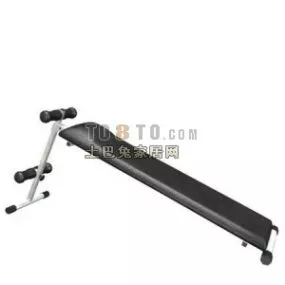 Gym Equipment Long Chair Equipment 3d model