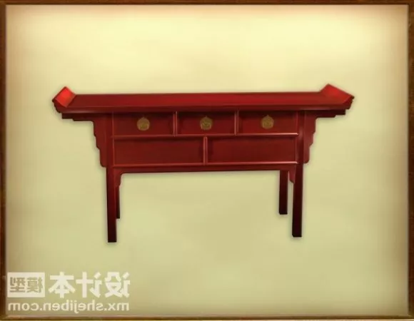 Console Desk Traditional Table 3d model Console Desk Traditional Table 3d model