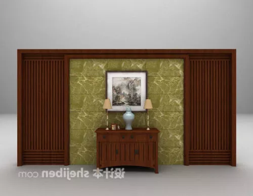 Console Desk Traditional Table 3d model