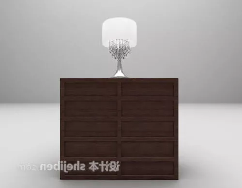 Brown Entrance Cabinet 3d model Brown Entrance Cabinet 3d model