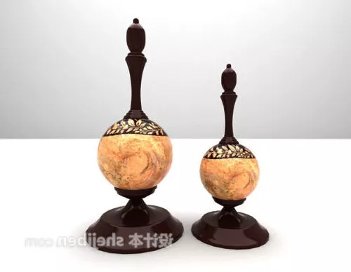 Vase With Line Pattern 3d model