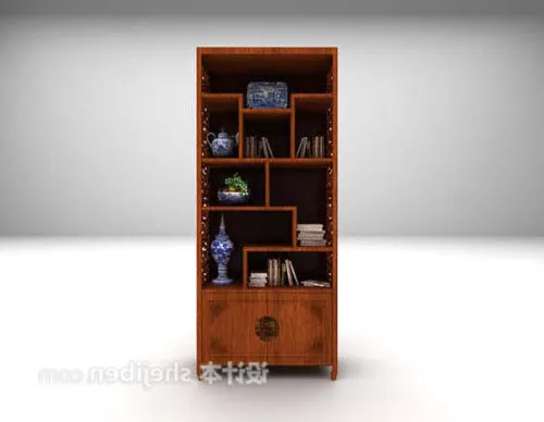 Wooden Display Cabinet Chinese Style 3d model Wooden Display Cabinet Chinese Style 3d model