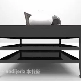 Minimalist Black Bedside Table 3d model