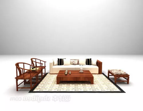 Chinese Combination Sofa Chair Set 3d model Chinese Combination Sofa Chair Set 3d model