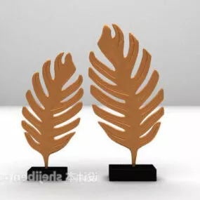 Leaf Sculpture Table Decorative 3d model