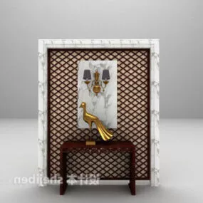 Chinese Entrance Table Decoration 3d model