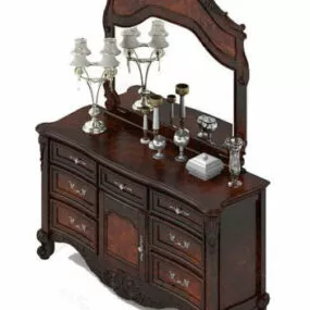 European Classical Entrance Cabinet 3d model