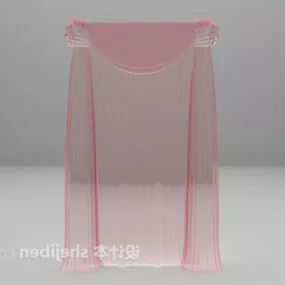 Purple Transparent Curtain 3d model