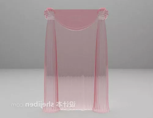 Curtain Grey Collapsed 3d model