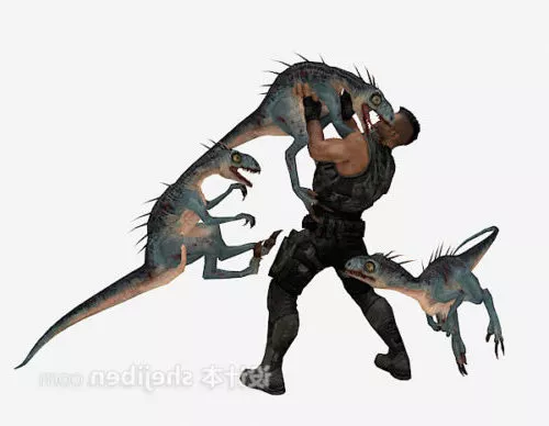 Animated Brontosaurus Dinosaur 3d model