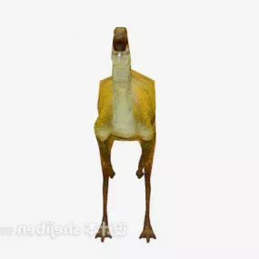 Yellow Dinosaur Lowpoly 3d model