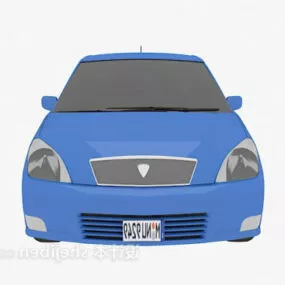 Blue Painted Sedan Car 3d model