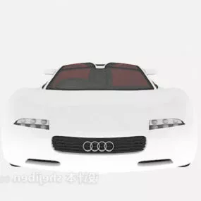 White Sport Audi Car 3d model