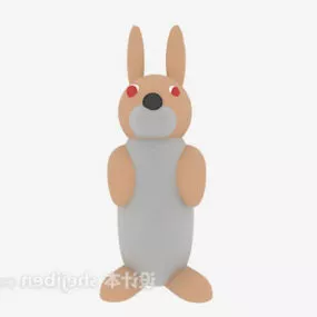 Stuffed Toy Grey Rabbit 3d model