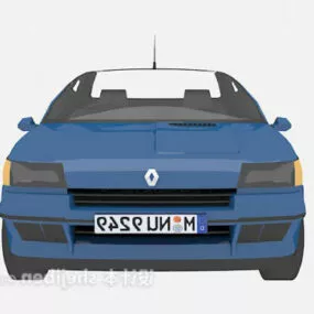 Blue Renault Sedan Car 3d model