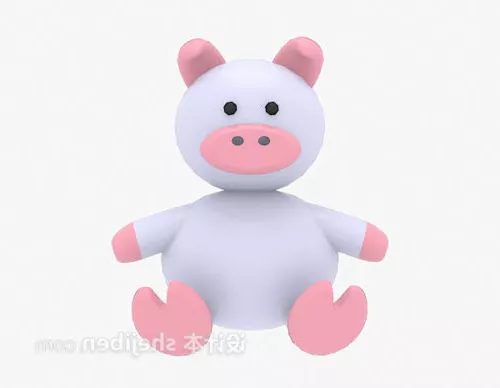 Children Piggy Stuffed Toy V1 3d model Children Piggy Stuffed Toy V1 3d model
