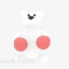 Children Stuffed Toy White Cat 3d model