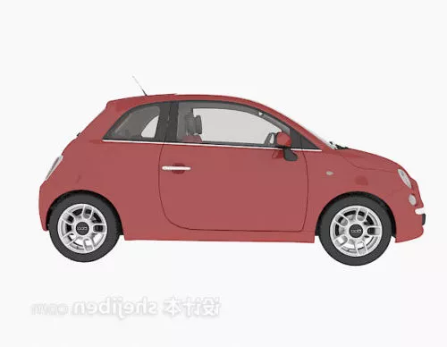 Red Car Small Vehicle 3d model Red Car Small Vehicle 3d model