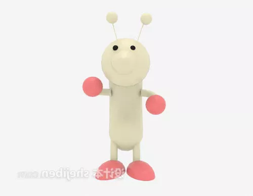 Humanoid Ant Animated With Rig 3d model
