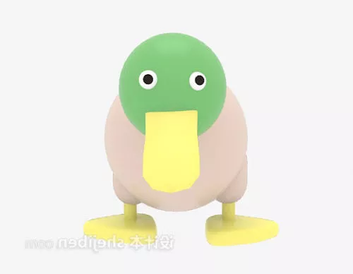 Plastic Duck Toy 3d model