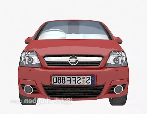 Mini Sedan Car Red Painted 3d model Mini Sedan Car Red Painted 3d model