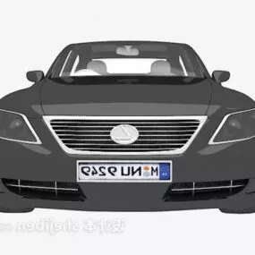 Black Painted Sedan Car 3d model